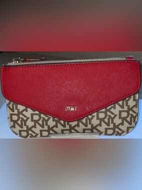 “Donna Karan New York”Leather & Canvas Signature Wallet/Clutch.